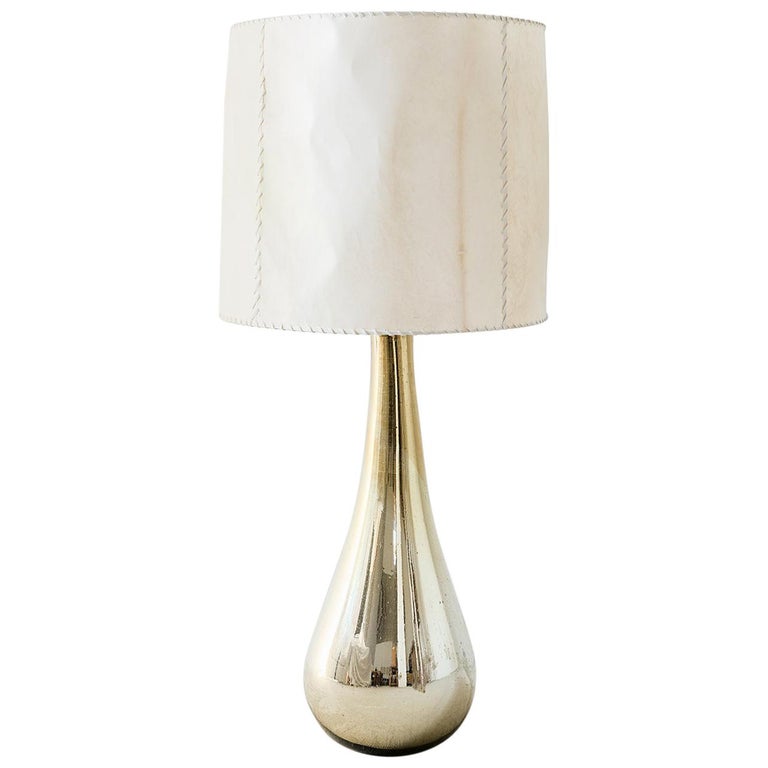 Mirrored gold bedside lamp