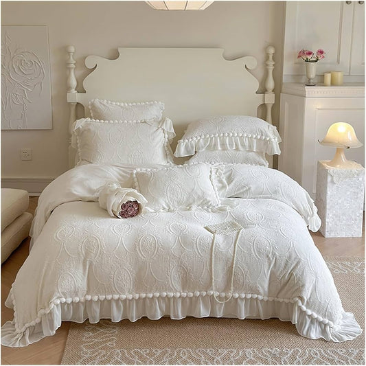 7 Piece duvet set lace ( turkish cotton )