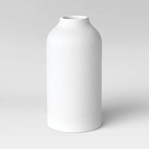 Ceramic vase white 10x5