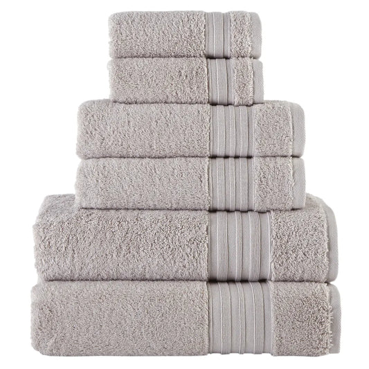 Grey mist 6 piece towel set ( turkish cotton )